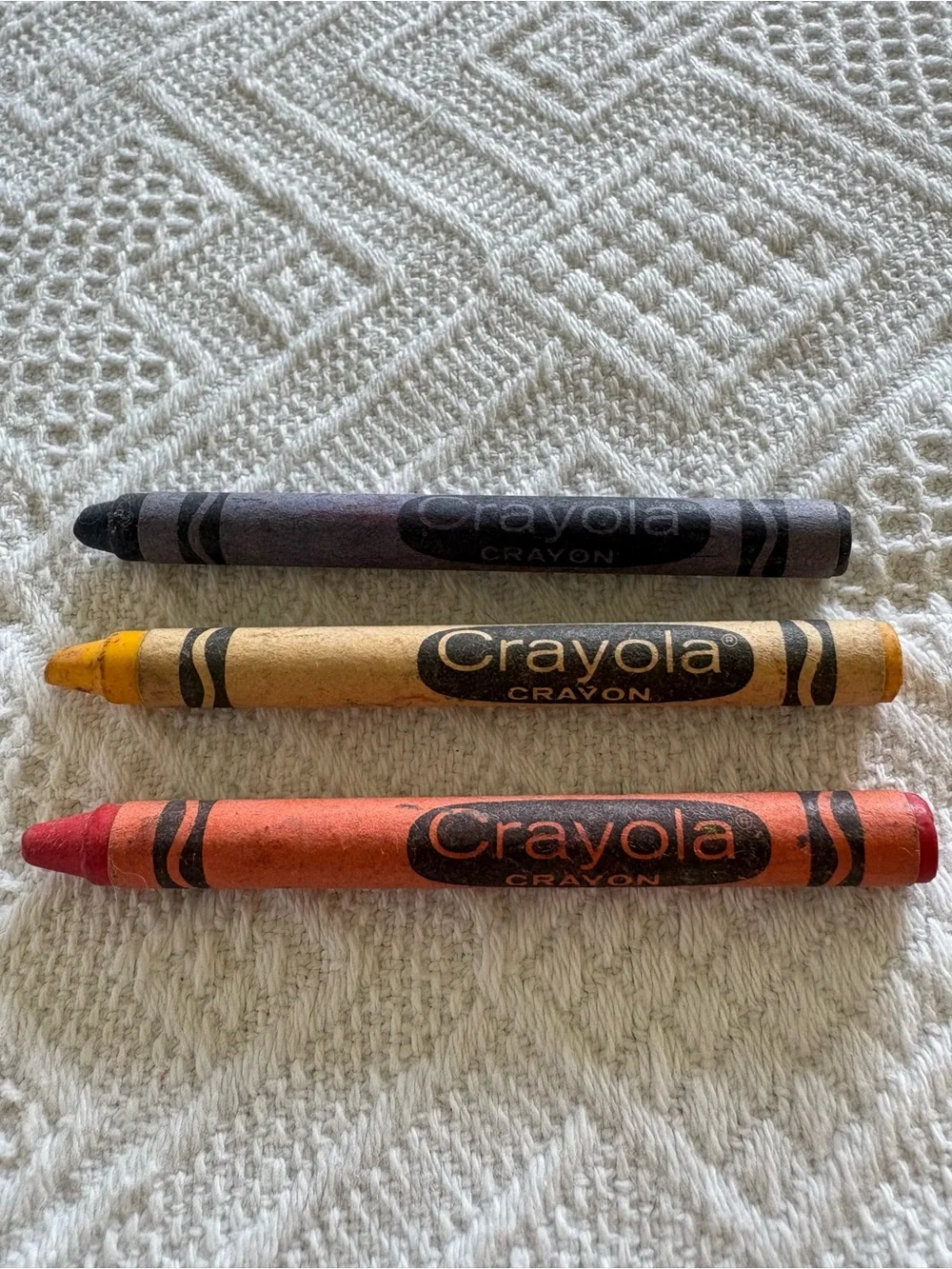 Crayon Decorative Accent Set - Orange-Red, Orange-Yellow, Violet-Blue